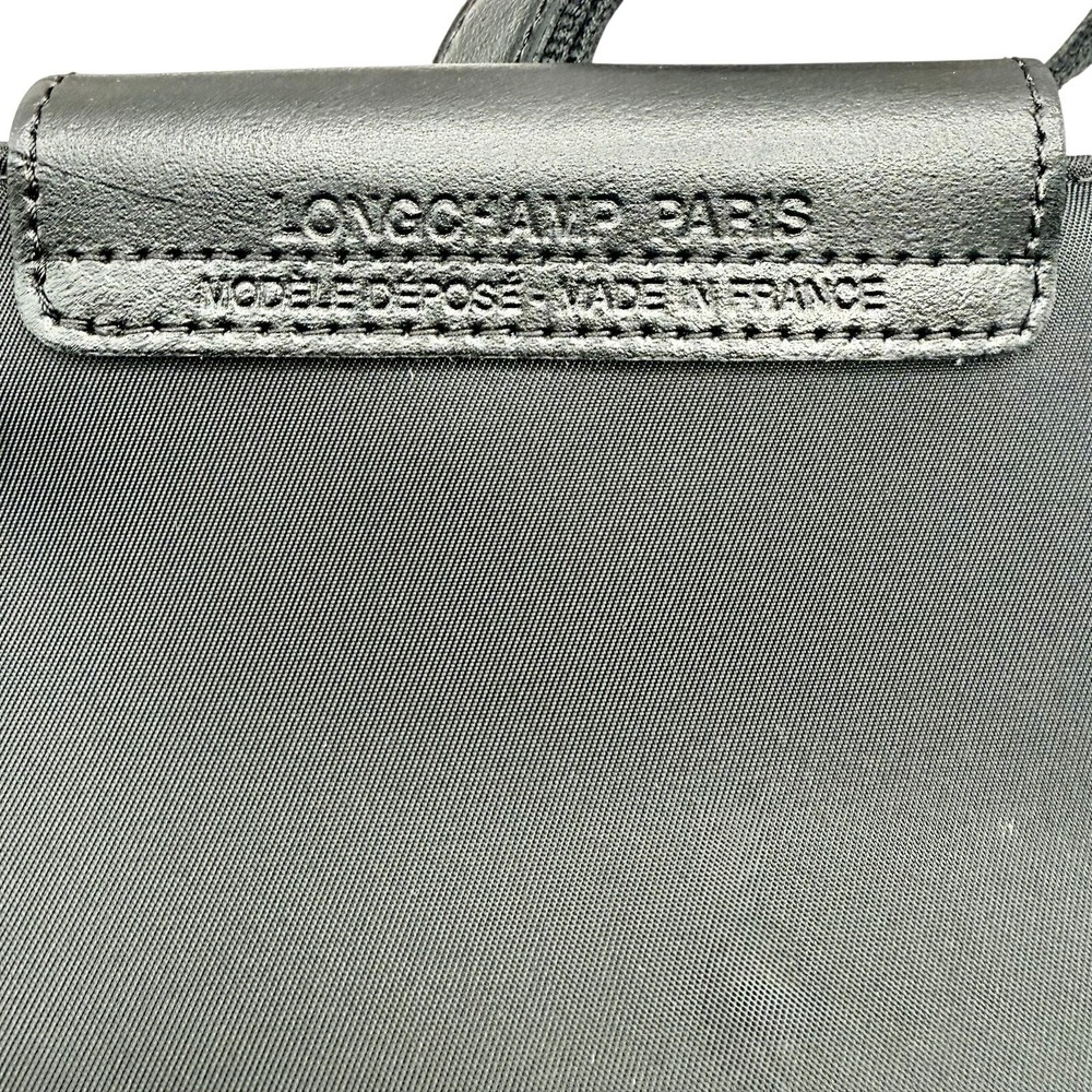 Vintage Longchamp Le Pliage "Déposé" Crossbody / Shoulder Bag Black Nylon France - Picture 10 of 13